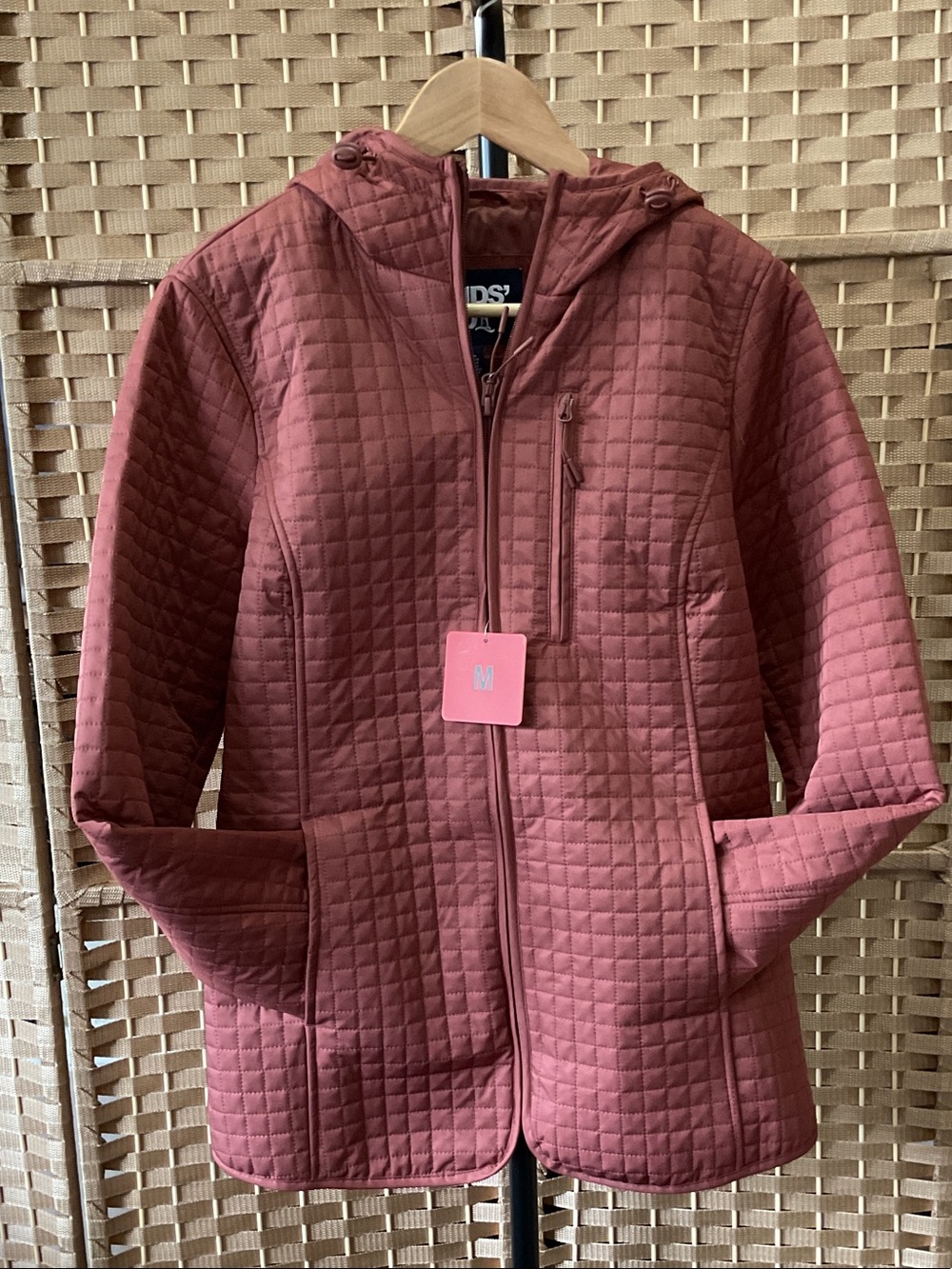 Lands' End Quilted Hooded Jacket - Rose